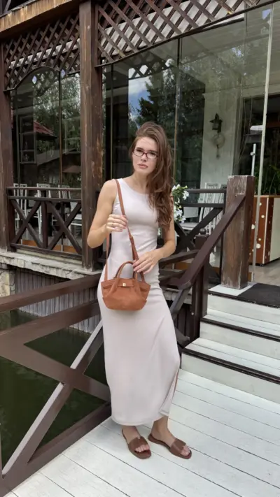 Літня сукня “Basic Elegance” кольору слонова кістка - Зображення 6