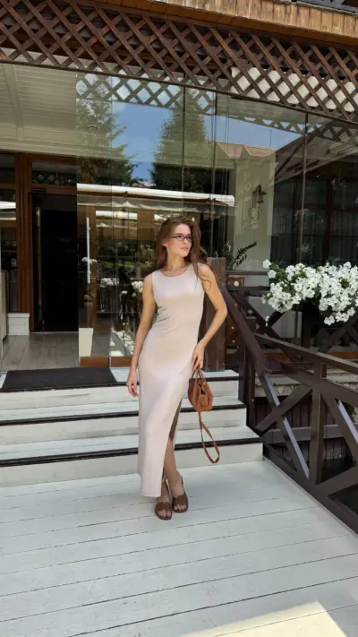Літня сукня “Basic Elegance” кольору слонова кістка - Зображення 4