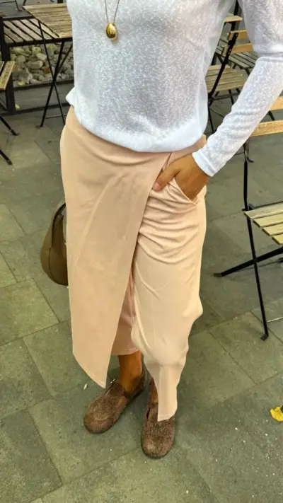 Штани кюлоти-спідниця персикового відтінку - Зображення 5