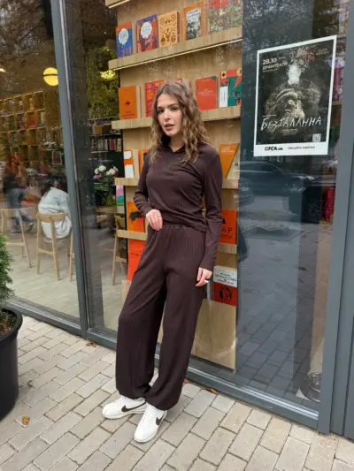 Термо костюм пума коричневий - Зображення 2